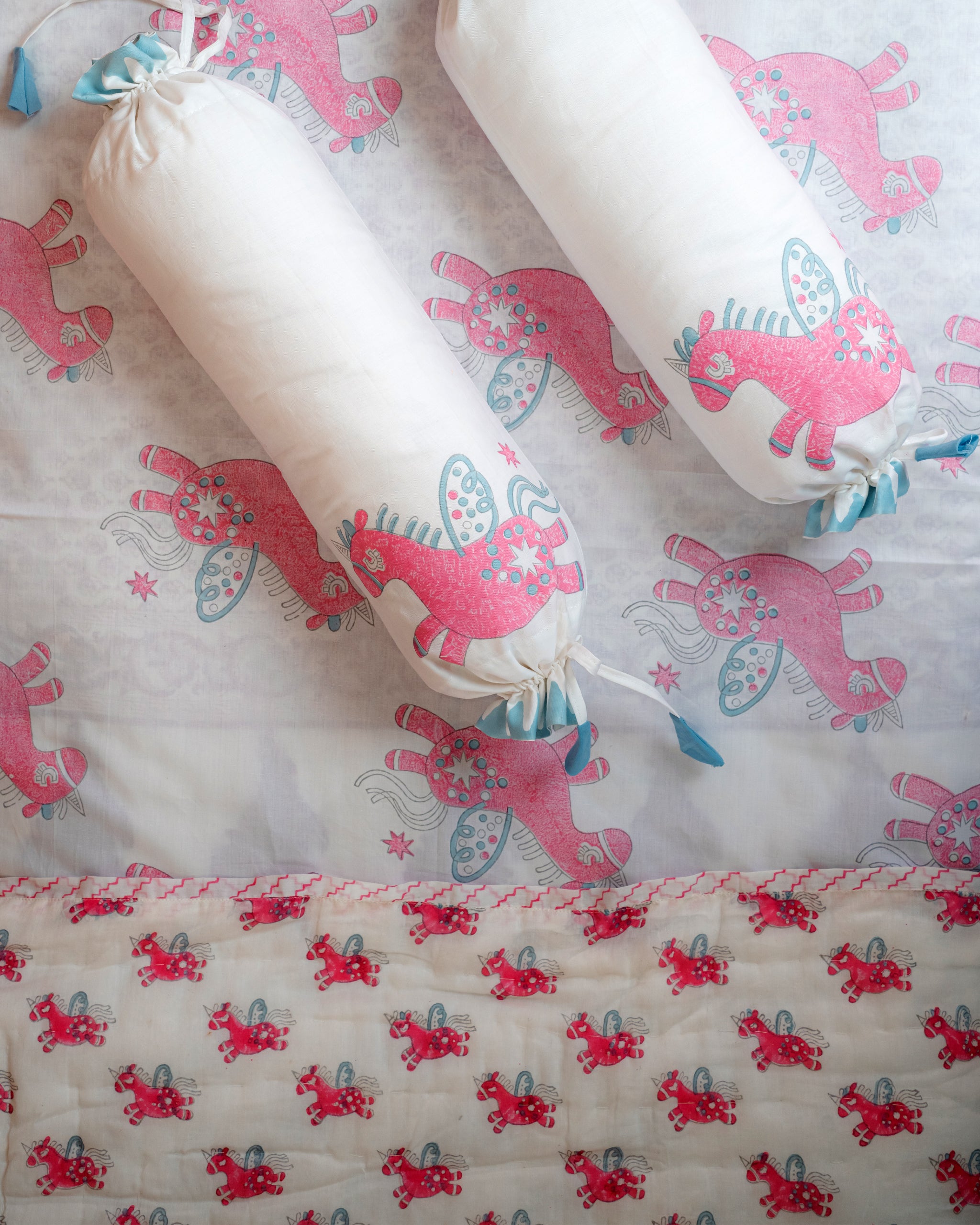 Magical Unicorn Pillow & Bolster Set