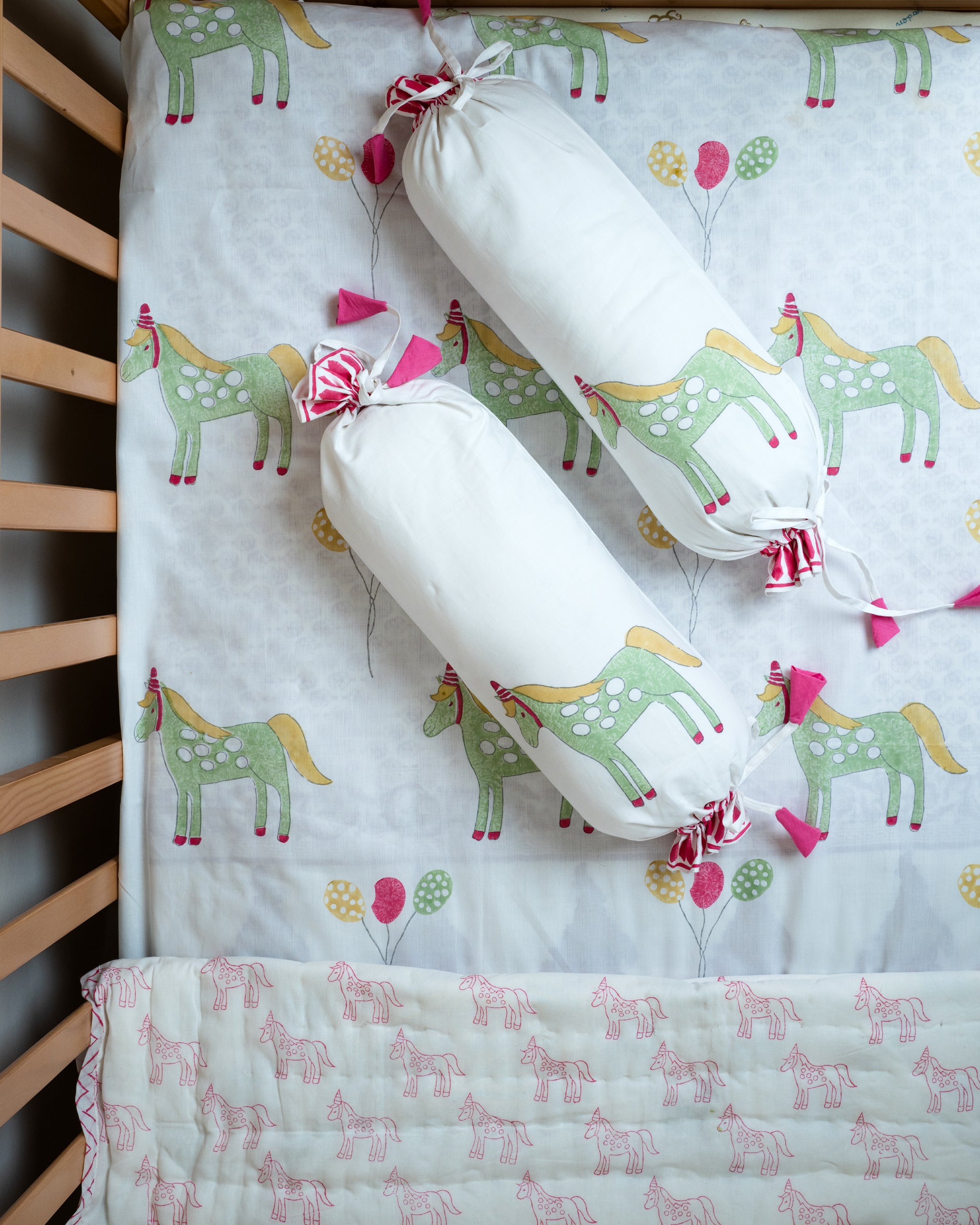 Equestrian Horse Pillow & Bolster Set