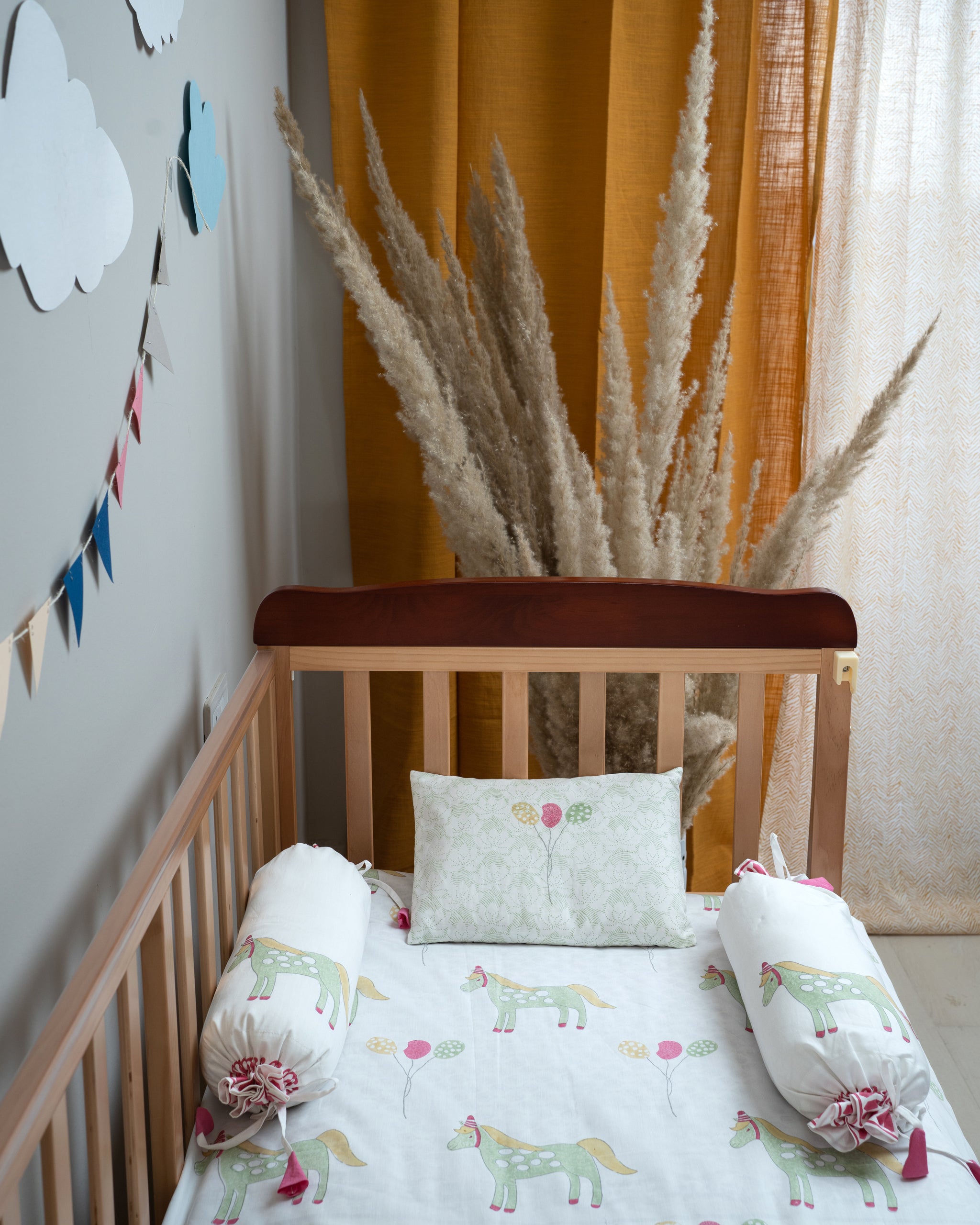 Equestrian Horse Pillow & Bolster Set