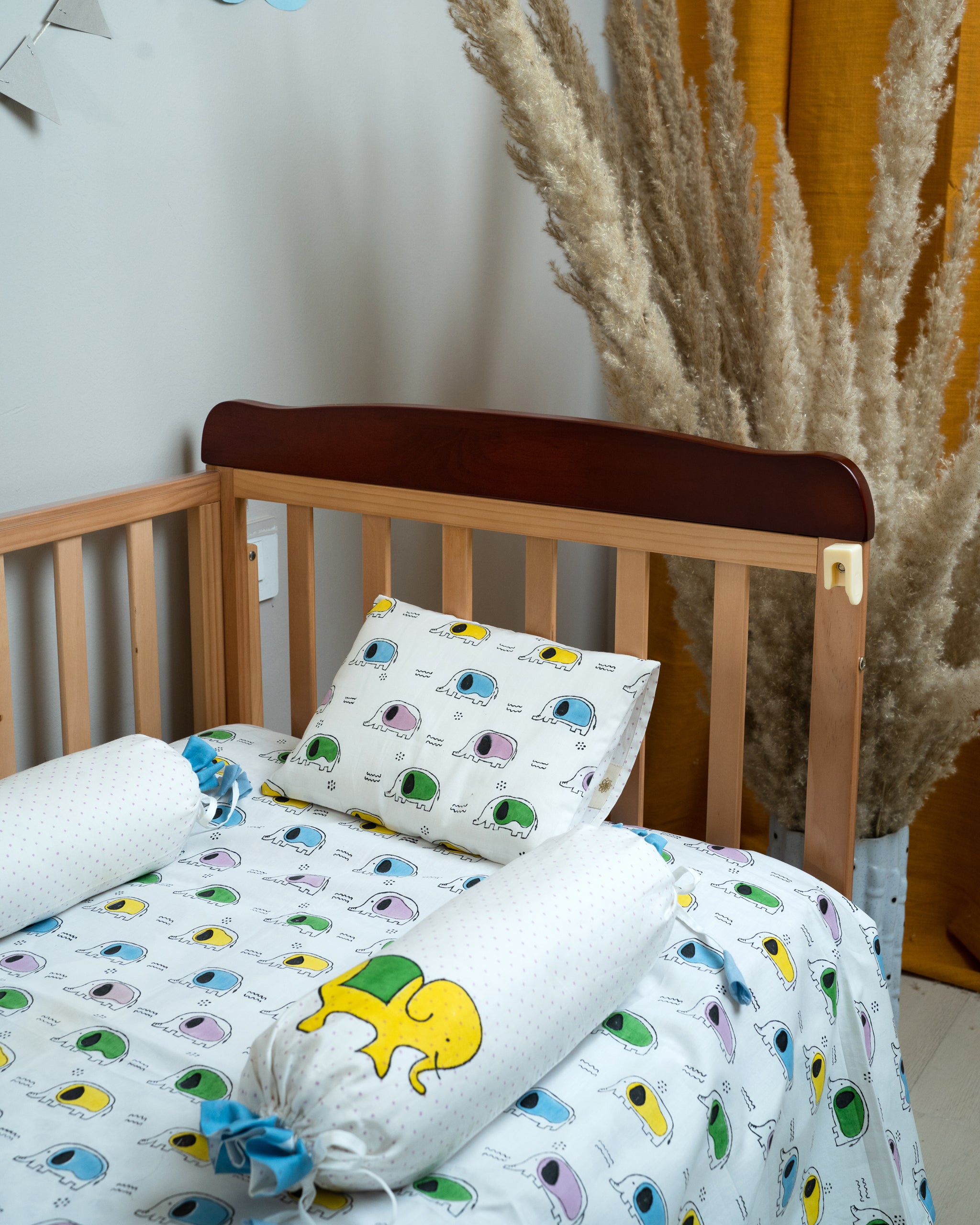 Regal Elephant Pillow & Bolster Set