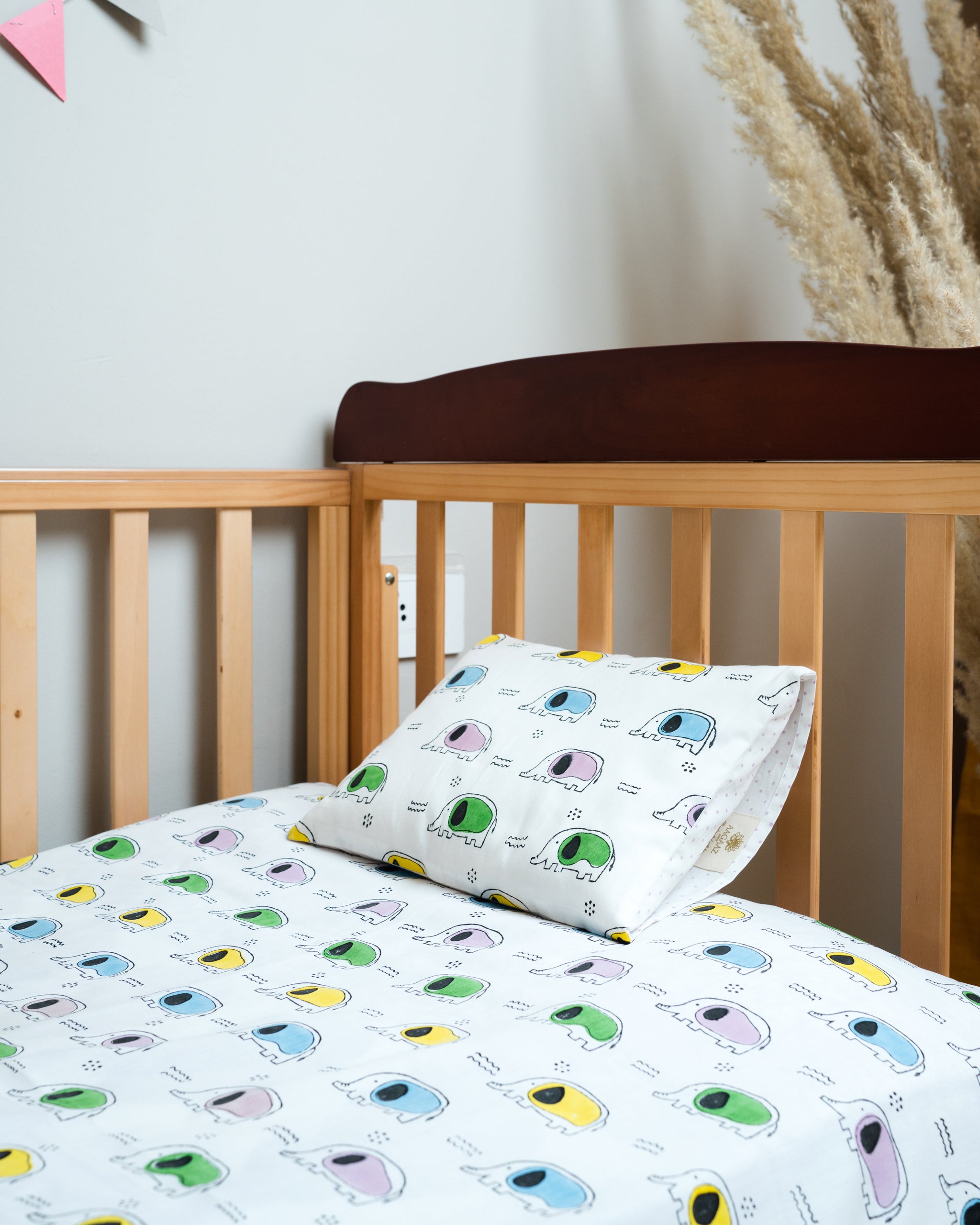 Regal Elephant Pillow & Bolster Set