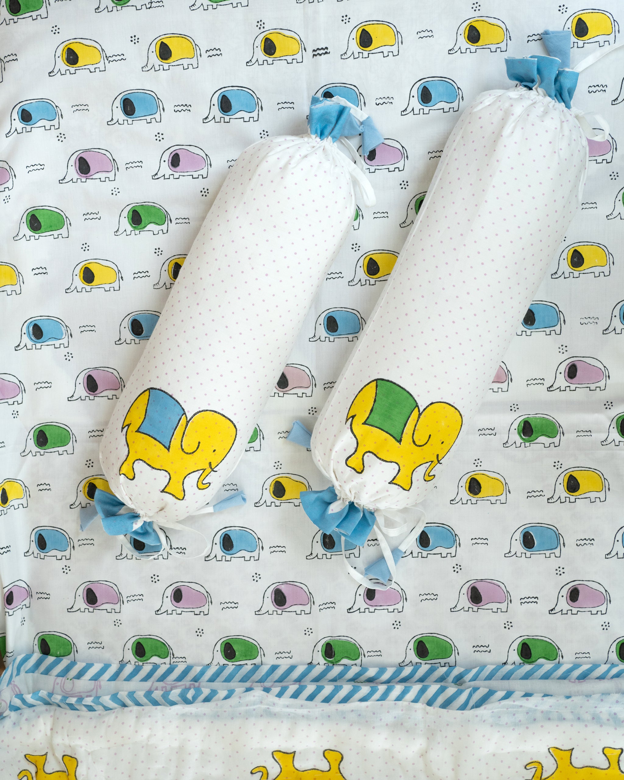 Regal Elephant Pillow & Bolster Set