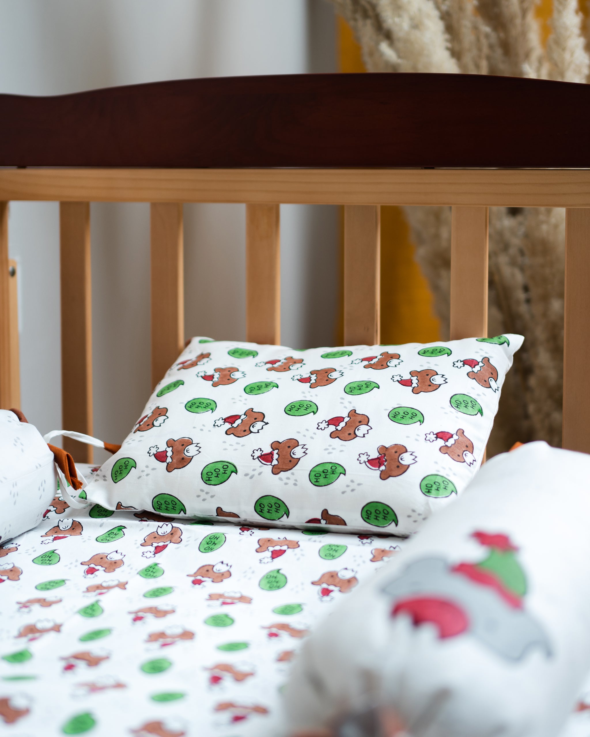 Playful Cartoon Pillow & Bolster Set