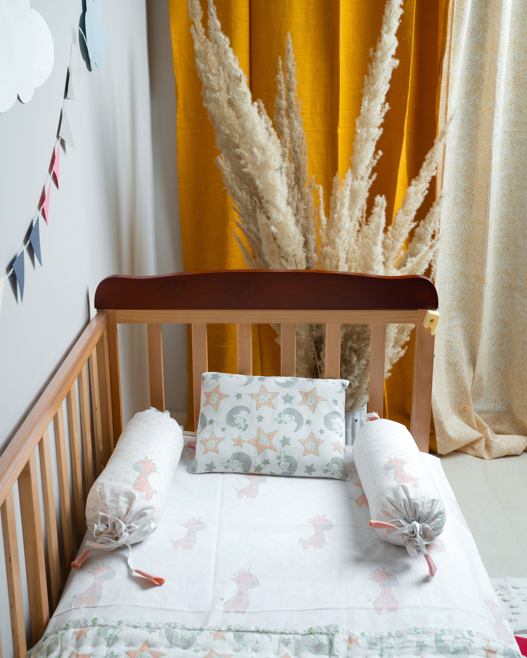 Giraffe Family Pillow & Bolster Set