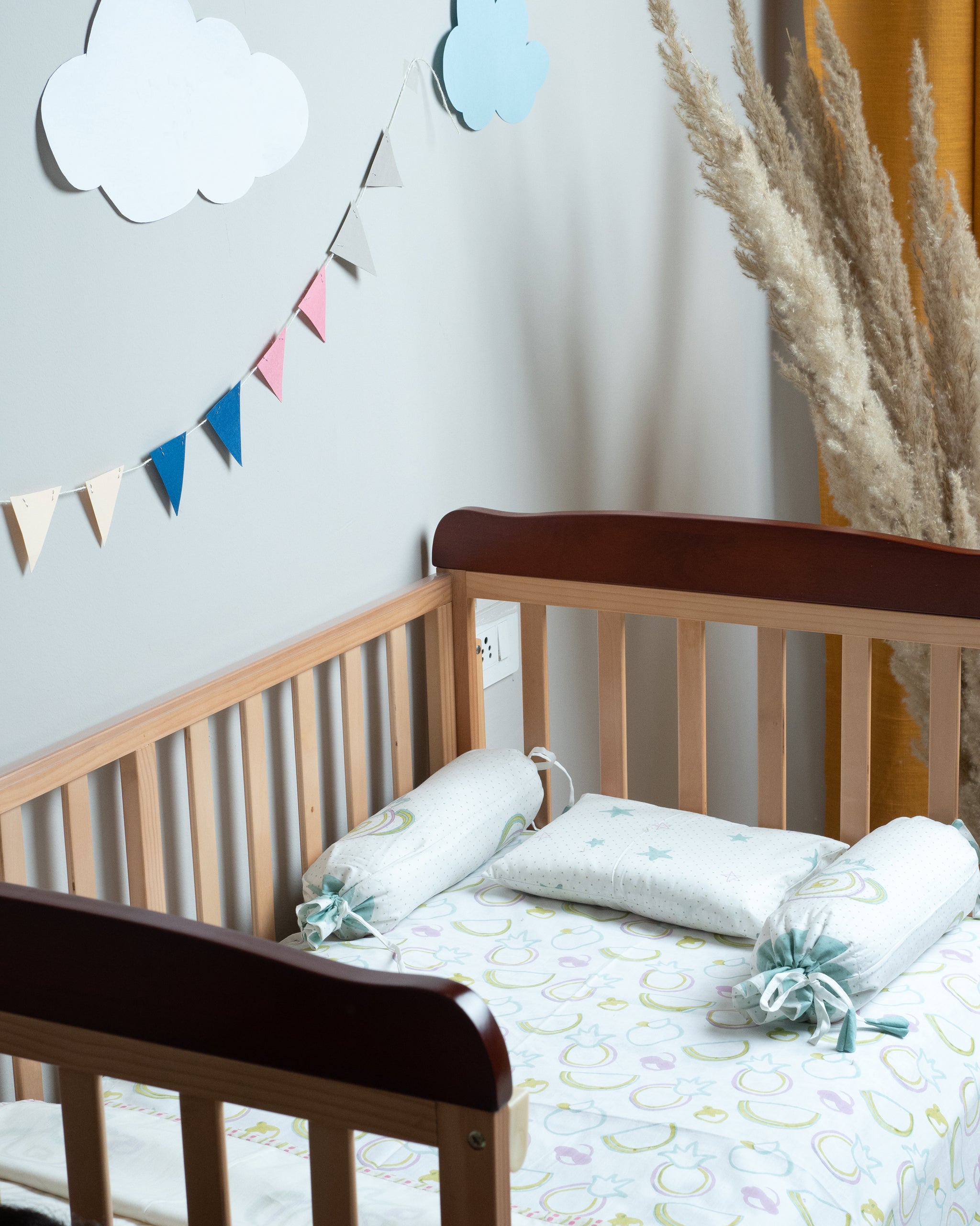 Juicy Fruit Print Pillow & Bolster Set